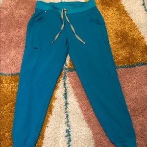 Figs Teal Zamora jogger scrub pant